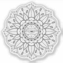 Mandala Retro met de hand getekende tatoeage henna