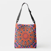 Mandala Retro Orange Hipster Sac fourre-tout psych (Dos)