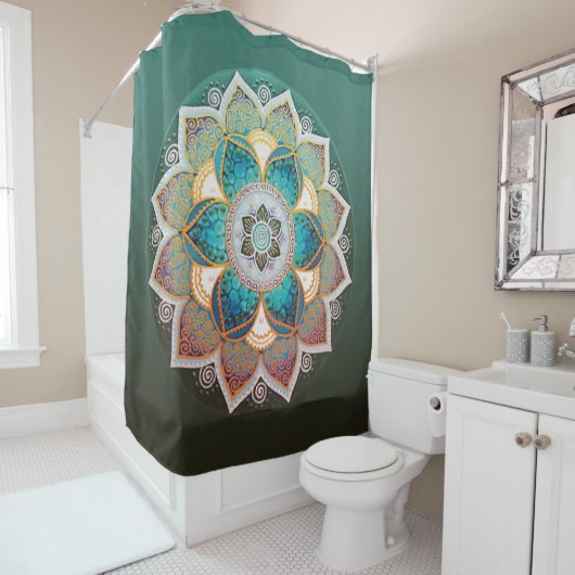 Mandala - Rideau de douche (En situation)