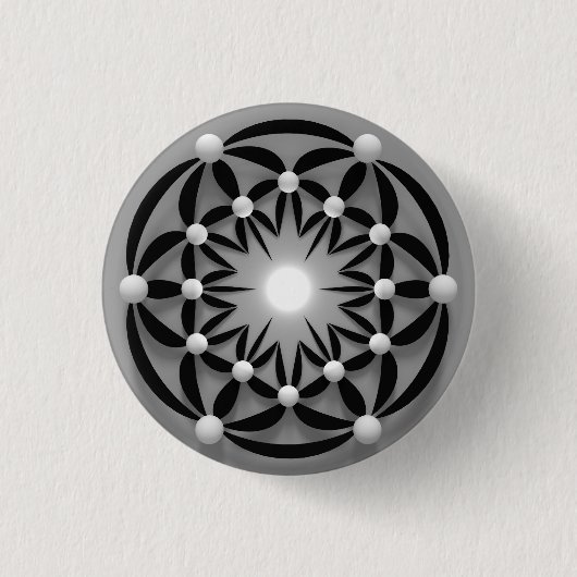 Mandala Ronde Button 3,2 Cm (Voorkant)