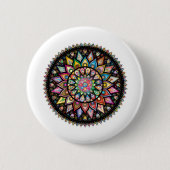 Mandala Ronde Button 5,7 Cm (Voorkant)