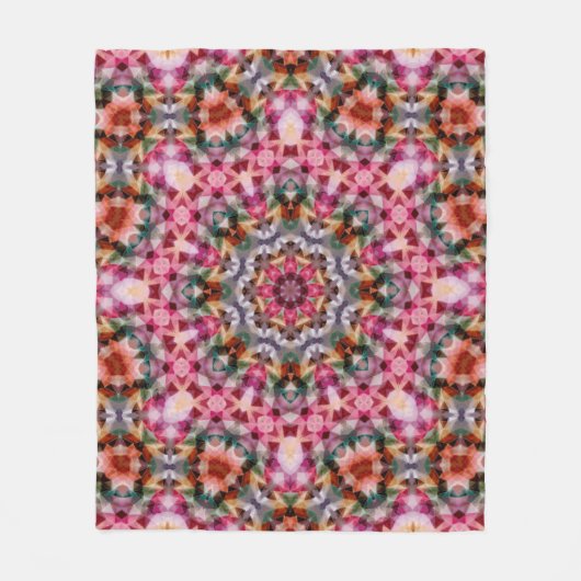 Mandala ronde kaleidoscope sierdecoratie c fleece deken (Voorkant)