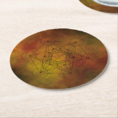 mandala ronde kartonnen onderzetter (Gebogen)