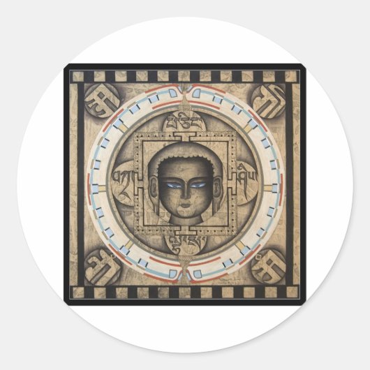 Mandala Ronde Sticker (Voorkant)