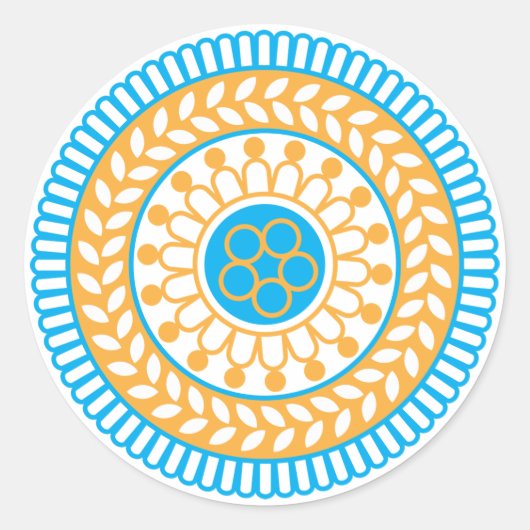 Mandala Ronde Sticker (Voorkant)