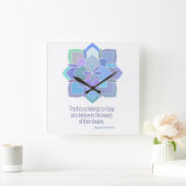 Mandala Roosevelt Beauty Quote Vierkante Klok (Huis)