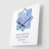 Mandala Roosevelt Beauty Quote Vierkante Klok (Hoek)
