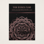 Mandala rose Gold sur les cartes d'affichage à ore (Devant)