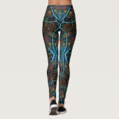 Mandala Rosette Boho Bohemian Style Dandy Pattern Leggings (Achterkant)