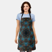Mandala Rosette Boho Bohemian Style Dandy Pattern Schort (Gedragen)