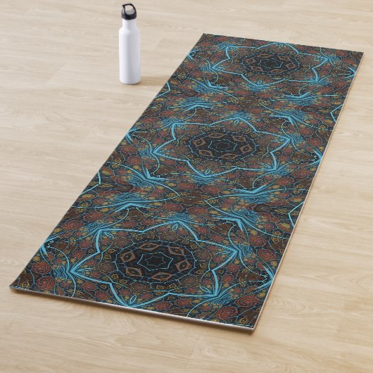 Mandala Rosette Boho Bohemian Style Dandy Pattern Yogamat (In situ)