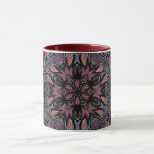 Mandala Rosette Floral Twin Retro Boho Mug (Centre)