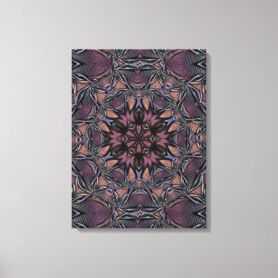Mandala Rosette Floral Twine Retro Boho Canvas Afdruk