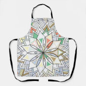 Mandala Rosette Retro Hippie Boho Chic Bohemian Schort (Voorkant)