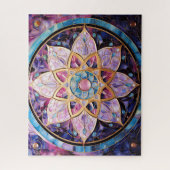 Mandala Roze Paarse Legpuzzel (Verticaal)