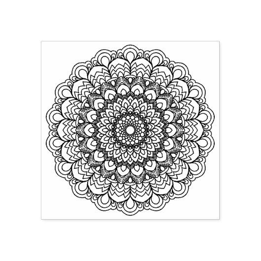 Mandala Rubberstempel (Afrduk)