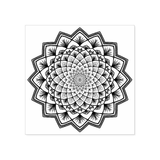 Mandala Rubberstempel (Afrduk)
