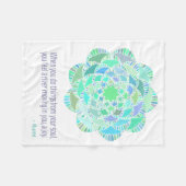 Mandala Rumi Joy Quote Fleece Deken (Voorkant (Horizontaal))