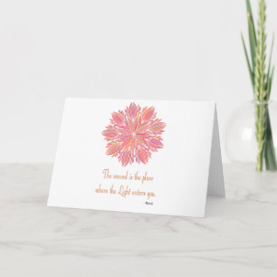 Mandala Rumi Wound Quote Kaart