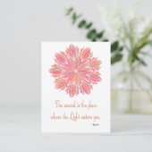 Mandala Rumi Woundquote Briefkaart (Staand voorkant)