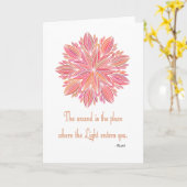 Mandala Rumi Woundquote Kaart (Gele Bloem)