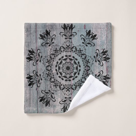 Mandala rustique (Gant de toilette)