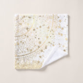 Mandala scannen met gouden sterren op wit  bad handdoek (Wasdoekje)