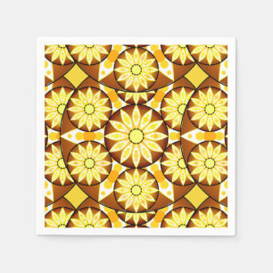 Mandala, schaduwen van bruin en goud servet