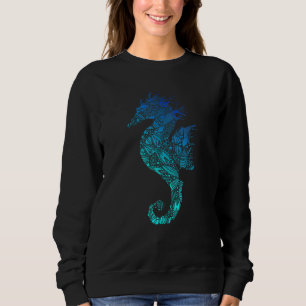 Mandala Seahorse Blue Trui