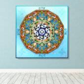 Mandala Shalom Canvas Afdruk (Insitu (Houten vloer))