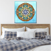 Mandala Shalom Canvas Afdruk (Insitu (Slaapkamer))
