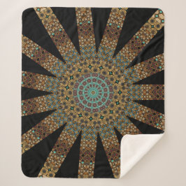 Mandala Sherpa Blanket Sherpa Deken