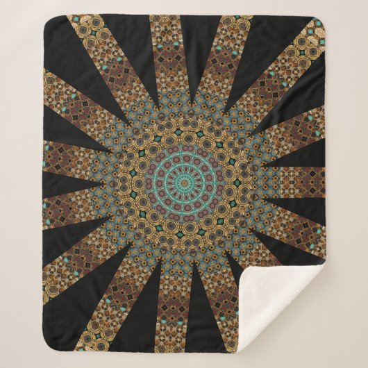 Mandala Sherpa Blanket Sherpa Deken (Voorkant)