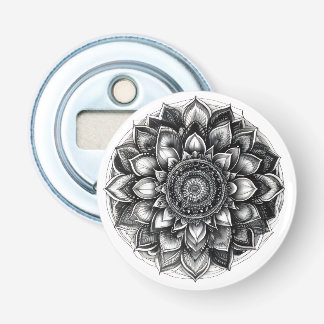 mandala shirt button flesopener