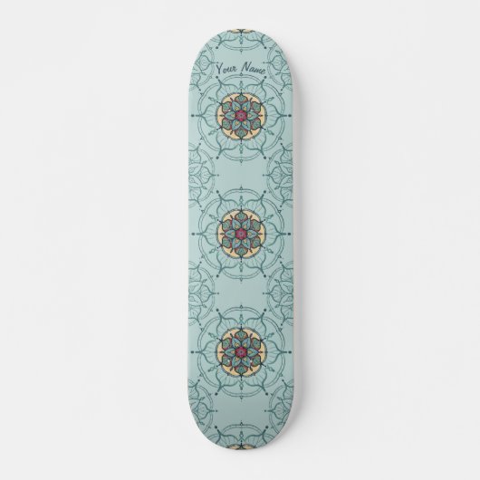 Mandala Skateboard avec votre nom (Devant)