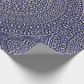 Mandala Smudge Waterverf Dark Blue Pattern Cadeaupapier (Hoek)