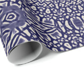 Mandala Smudge Waterverf Dark Blue Pattern Cadeaupapier (Rol Hoek)