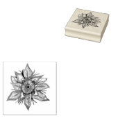 Mandala sneeuwvlok 	rubberstempel (Gestempeld)