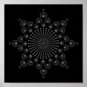 Mandala Snowflake Pattern Sjabloon Poster (Voorkant)