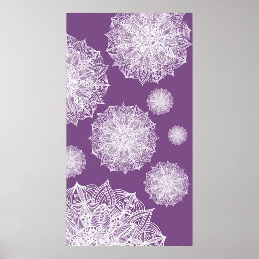 Mandala Snowflakes Poster (Voorkant)