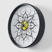 Mandala Softball Wall Horloge (Angle)