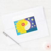 Mandala: Solflor e Luaflor Vierkante Sticker (Envelop)