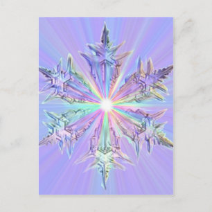 Mandala Sparkle Crystal Snowflake Stamp Briefkaart