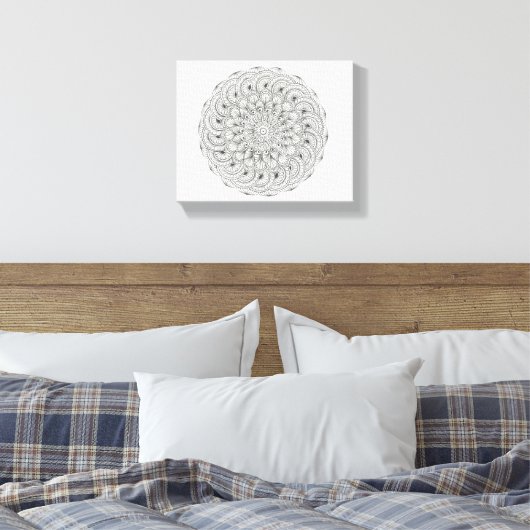 Mandala Sphere Canvas Afdruk (Insitu (Slaapkamer))