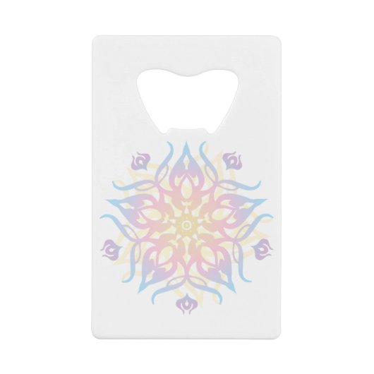 Mandala Sprite Burst Kredietkaart Flessenopener (Voorkant)