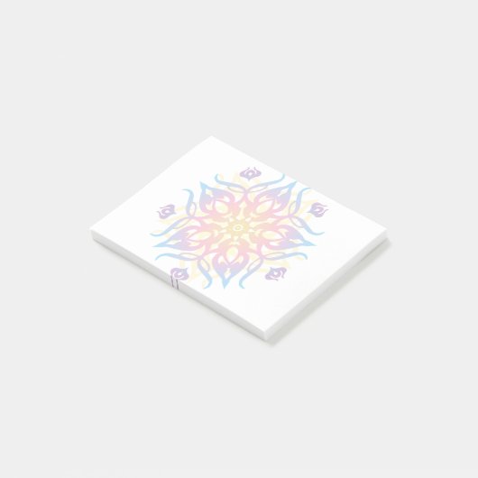 Mandala Sprite Burst Post-it® Notes (Schuin)
