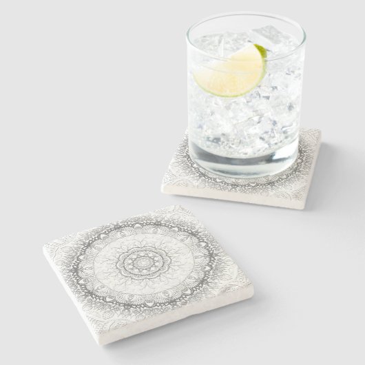 Mandala Stenen Onderzetter (Zijkant)
