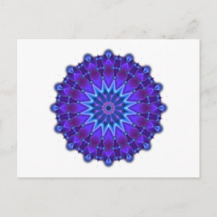 Mandala ster in blauw briefkaart
