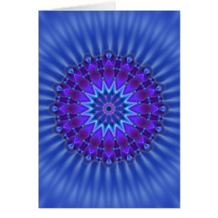 Mandala ster in blauw koningsbloem