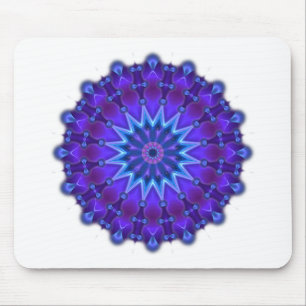 Mandala ster in blauw muismat